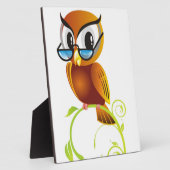 船尾フクロウ フォトプラーク (側面)