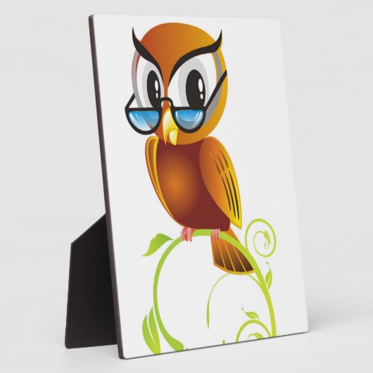 船尾フクロウ フォトプラーク (側面)