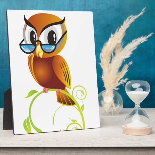 船尾フクロウ フォトプラーク (側面)