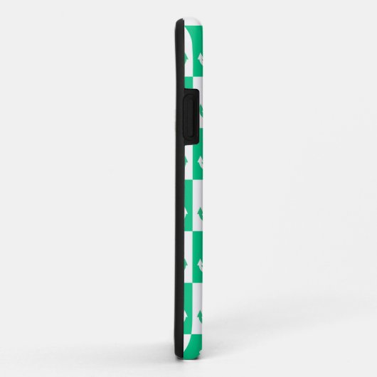 船市松模様にいかりパターン – 海緑 Case-Mate iPhoneケース (裏面/右)