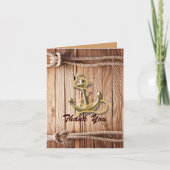 船着き浜 アンカー 海事 結婚式 ありがとう サンキューカード (正面)