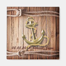 船着岸 木製ビーチ アンカー 海事 保存日 マグネット