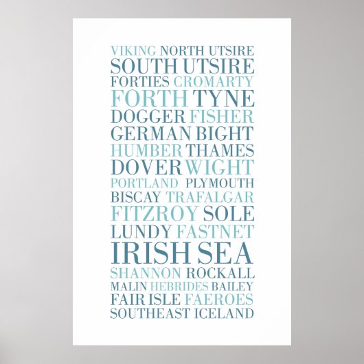 船積み予測、BBCラジオ4 ポスター (正面)