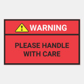 船積み箱のラベ気にルを付けて扱いなさい 長方形シール (正面)