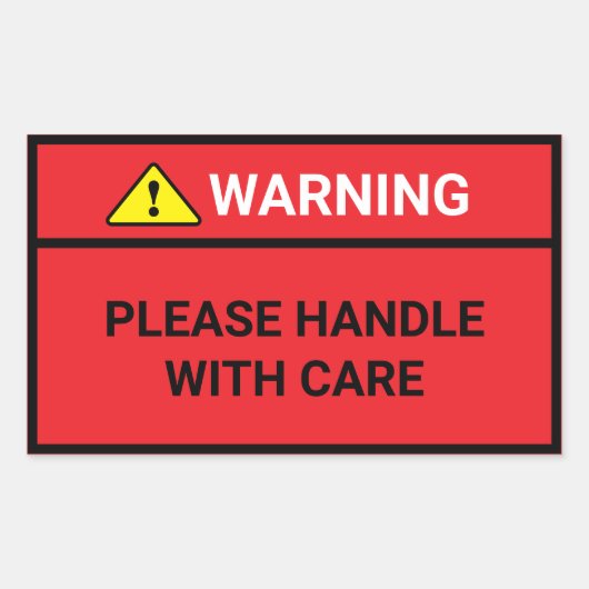 船積み箱のラベ気にルを付けて扱いなさい 長方形シール (正面)