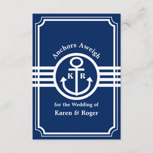 船結婚に乗って – いかり達が体重を増やす 出欠カード (正面)