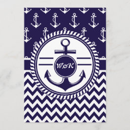 船結婚や船のいかり 招待状