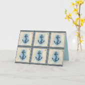 船航海のいかりグリーティングカード カード (黄色い花)