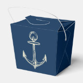 船航海のいかりネイビーブルー&ホワイトヴィンテージ フェイバーボックス (裏面サイド)
