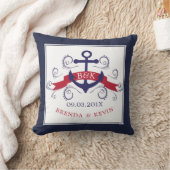 船航海のいかり結婚テンプレート クッション (ブランケット)
