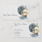 船航海のと満月のセーリング 名刺 (正面/裏面)