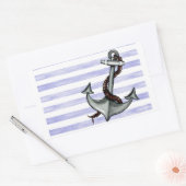 船航海ののいかり 長方形シール (封筒)