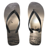 船航海ののカモメ ビーチサンダル (フットベッド)