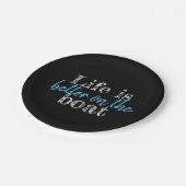 船航海ののレタリングは命が好い ペーパープレート (アングル)