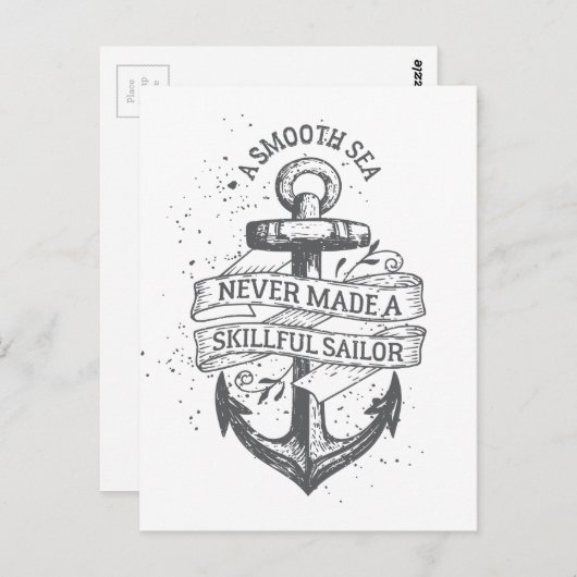 船航海のやる気を起こさせる員引用文 ポストカード (正面/裏面)