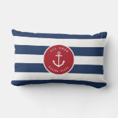 船航海のストライプのの枕の方が命だ ランバークッション (裏面)