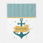 船航海のパーソナライズされた名 フリースブランケット (正面)