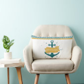 船航海のパーソナライズされた名 ランバークッション (椅子)