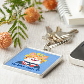 船航海の主へのかわいい猫の贈り物 キーホルダー (側面)