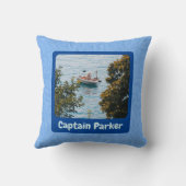 船航海の主へのかわいい猫の贈り物 クッション (裏面)