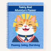 船航海の主へのかわいい猫の贈り物 ノートブック (正面)