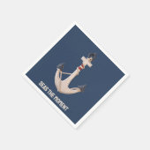 船航海の名のいかり スタンダードカクテルナプキン (角)