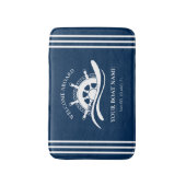 船航海の名の船のホイールへようこそ バスマット (正面縦)