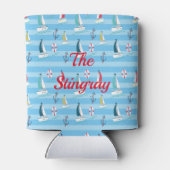 船航海の名の青い船長 缶クーラー (裏面)