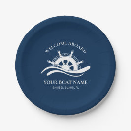 船航海の名ようこそ船内陸海軍 ペーパープレート