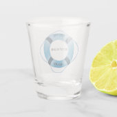 船航海の名ショットでホイールヘルムを操縦 ショットグラス (裏面)