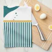 船航海の名パーソナライズされた キッチンタオル (四つ折り)