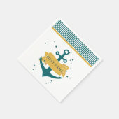 船航海の名パーソナライズされた スタンダードカクテルナプキン (角)