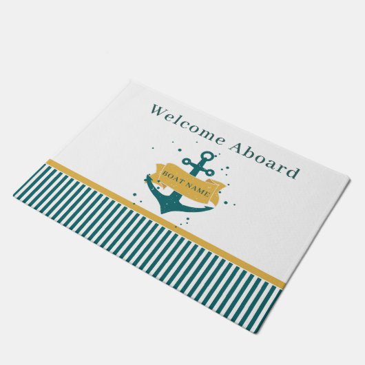 船航海の名パーソナライズされた ドアマット (アングル)