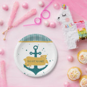 船航海の名パーソナライズされた ペーパープレート (パーティー)