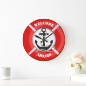 船航海の命輪ブイ ラージ壁時計 (ホーム)