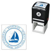船航海の家族の名前ラウンド差出人住所 セルフインキングスタンプ (インサイチュ)