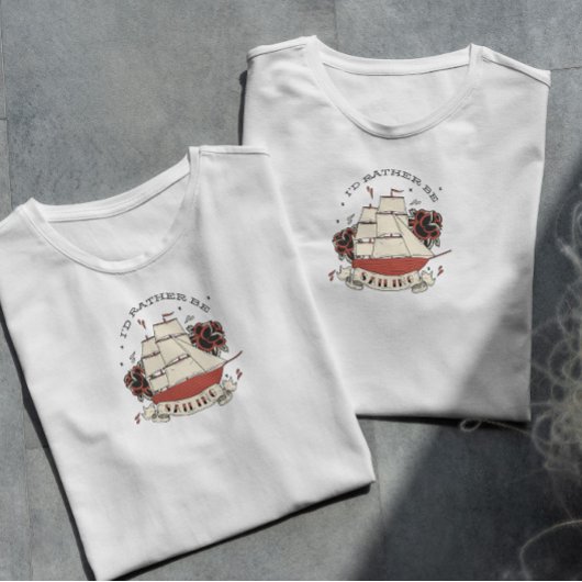 船航海の帆船海 Tシャツ