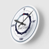 船航海の数 ラウンド壁時計 (傾斜)