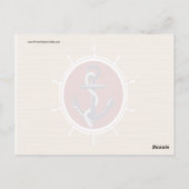 船航海の積ホイールいかりオン木目 ポストカード (裏面)