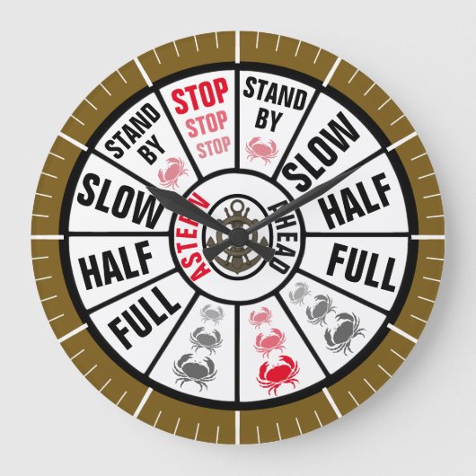 船航海の積伝統的 ラージ壁時計 (正面)