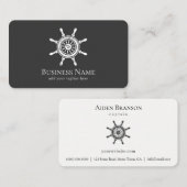 船航海の素朴輪ボートキャプテンボート 名刺 (正面/裏面)