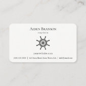 船航海の素朴輪ボートキャプテンボート 名刺 (裏面)