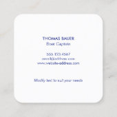 船航海の舵ロープ スクエア名刺 (裏面)