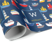 船航海の舶海パーソナライズされた車 ラッピングペーパー (ロールコーナー)