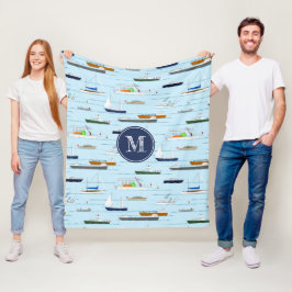 船航海の船が帆船を川上に フリースブランケット