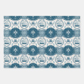 船航海の船と海をテーマにしたパターンNo17 ラッピングペーパーシート (正面)