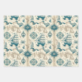 船航海の船と海をテーマにしたパターンNo18 ラッピングペーパーシート (正面2)
