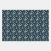 船航海の船と海をテーマにしたパターンNo3 ラッピングペーパーシート (正面3)