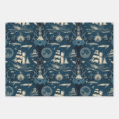 船航海の船と海をテーマにしたパターンNo3 ラッピングペーパーシート (正面2)