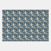 船航海の船と海をテーマにしたパターンNo9 ラッピングペーパーシート (正面3)